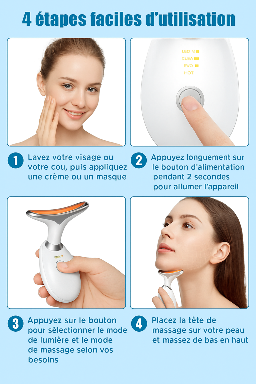 Outil de massage pour le cou et le visage